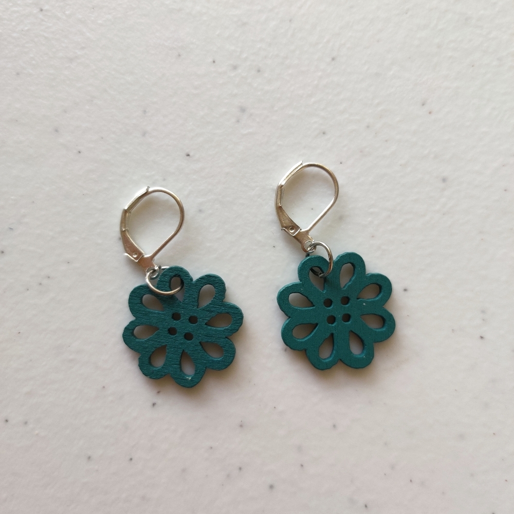 3 for $10 - Green wooden dangles